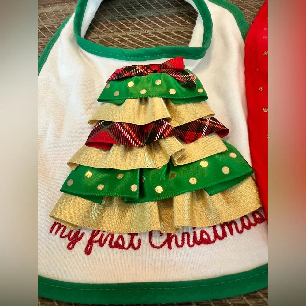 Set of 3 Christmas Bibs